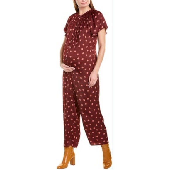 Hatch The Regina Jumpsuit Wine Camellia Floral Print, size Medium / 2 - Picture 12 of 12